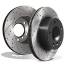 Front Drilled Grooved 284mm Brake Discs – BMW 1 Series E81 E87 116D 118D 04-11-Gravity Performance