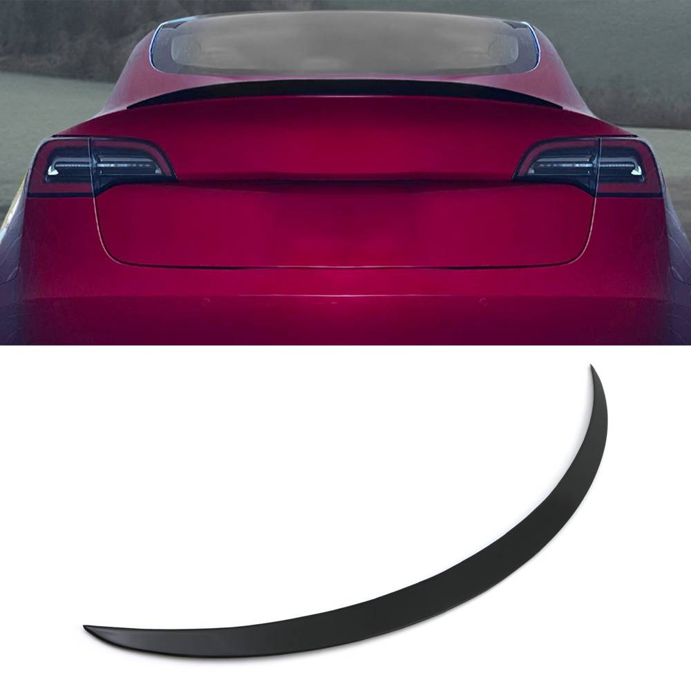 Gloss Black Rear Lip Spoiler Wing – Tesla Model 3 19-22