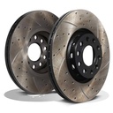 Front Drilled Grooved 312mm Brake Discs – Audi A4 B6 B7 00-08-Gravity Performance