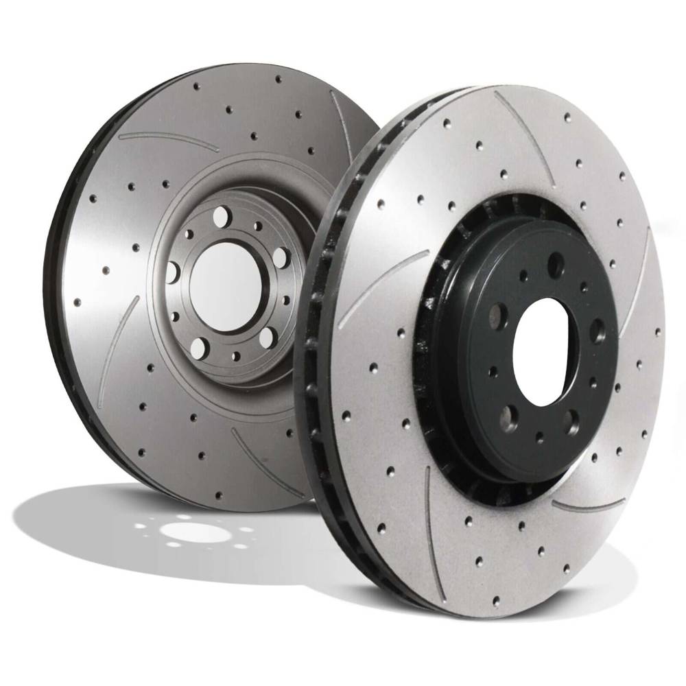 Front Drilled Grooved 336mm Brake Discs – Volvo XC90 MK1 02+