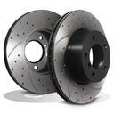 Front Drilled Grooved 300mm Brake Discs – BMW 3 Series E90 E91 E92 E93 320I 325I-Gravity Performance