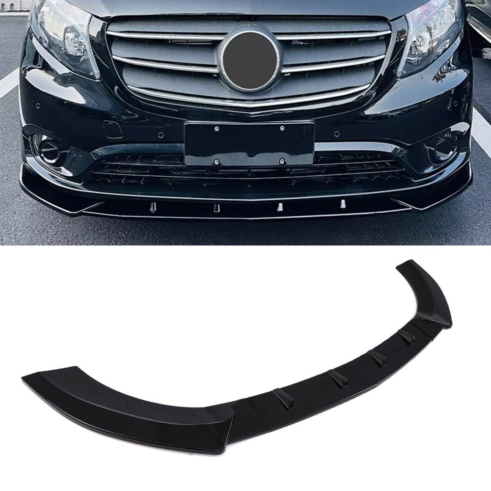 Front Splitter Lip Gloss Black – Mercedes Vito W447 16-23-Gravity Performance