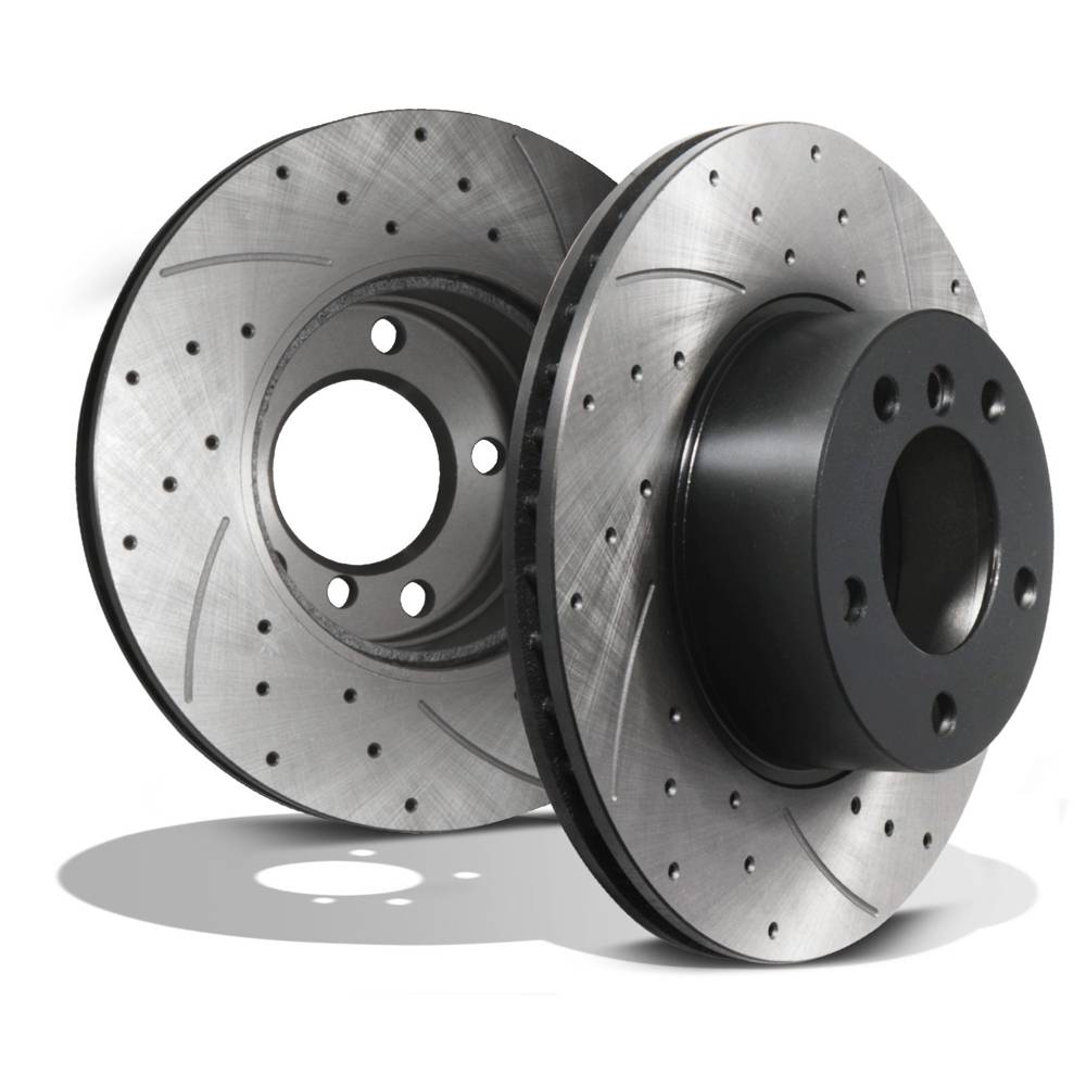 Front Drilled Grooved 296mm Brake Discs – BMW 5 Series E39 520 523 525 96-04