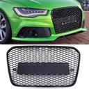 RS6 Style Front Honeycomb Badgeless Grille Black – Audi A6 C7 11-15-Gravity Performance