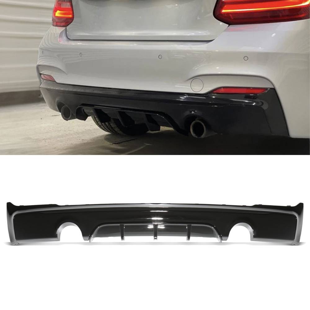 M Style Dual Exit Rear Diffuser – BMW 2 Series F22 F23 14-21-Gravity Performance