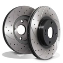 Front Drilled Grooved 270mm Brake Discs – Mazda MX-5 MK2 MK2.5 NB 1.6 1.8 98-05-Gravity Performance