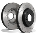 Front Drilled Grooved 280mm Brake Discs – Hyundai Tucson 2.0 2.7 Crdi 04-10-Gravity Performance