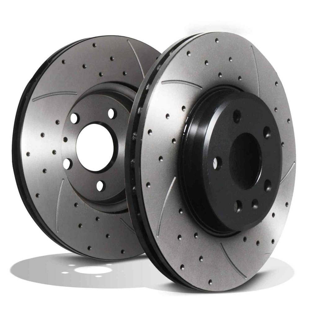 Front Drilled Grooved 314mm Brake Discs – Audi A4 B8 B9 & A5 8T 07+-Gravity Performance