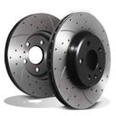Front Drilled Grooved 314mm Brake Discs – Audi A4 B8 B9 & A5 8T 07+-Gravity Performance