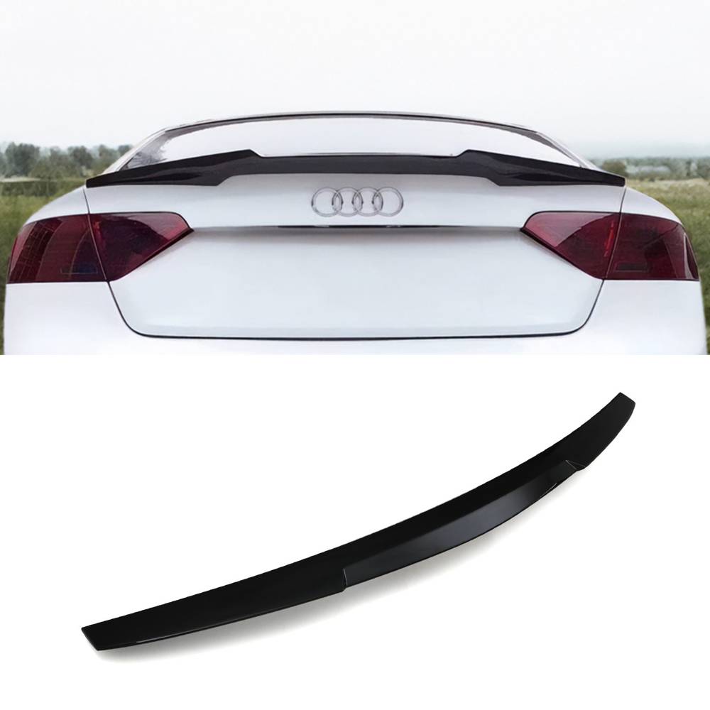 Rear M4 Style Roof Spoiler Lip Gloss Black – Audi A4 B8 09-12