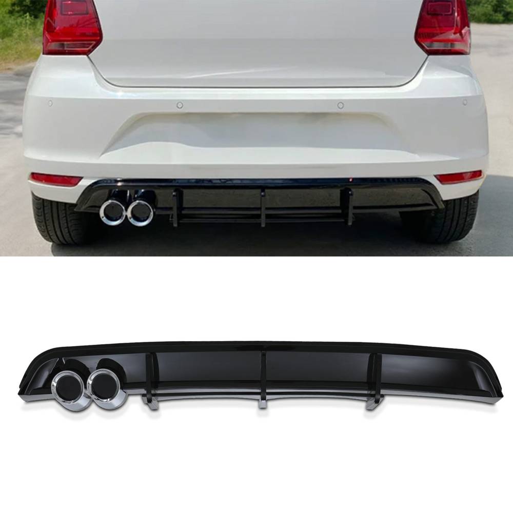 Rear Diffuser Lip Gloss Black – Volkswagen Polo MK5 14-18-Gravity Performance