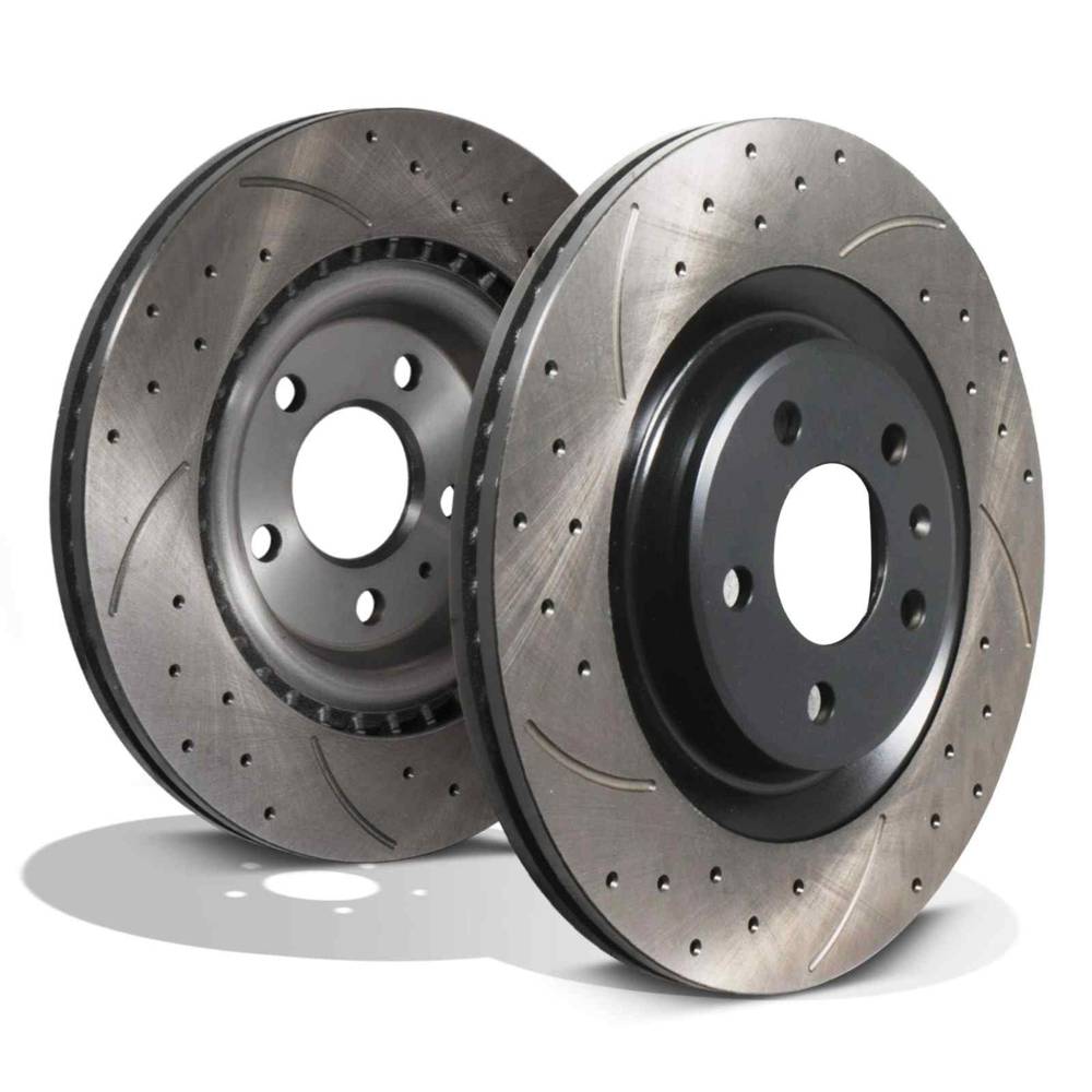 Rear Drilled Grooved 330mm Brake Discs – Audi A4 B8.5 & A5 8T3 12+-Gravity Performance