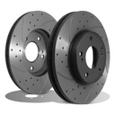 Front Drilled Grooved 280mm Brake Discs – Nissan 200Sx S14 S14A 2.0 300Zx Z32-Gravity Performance