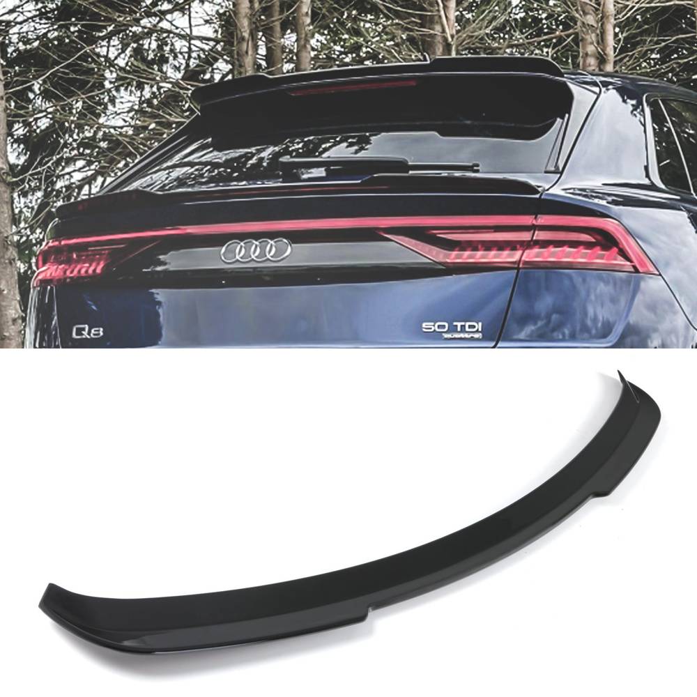 Rear Roof Lip Spoiler Gloss Black – Audi Q8 2018+-Gravity Performance