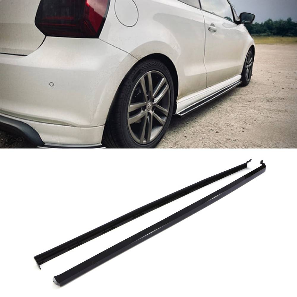 R-Line Style Side Skirts Gloss Black – VW Polo MK6 17-21
