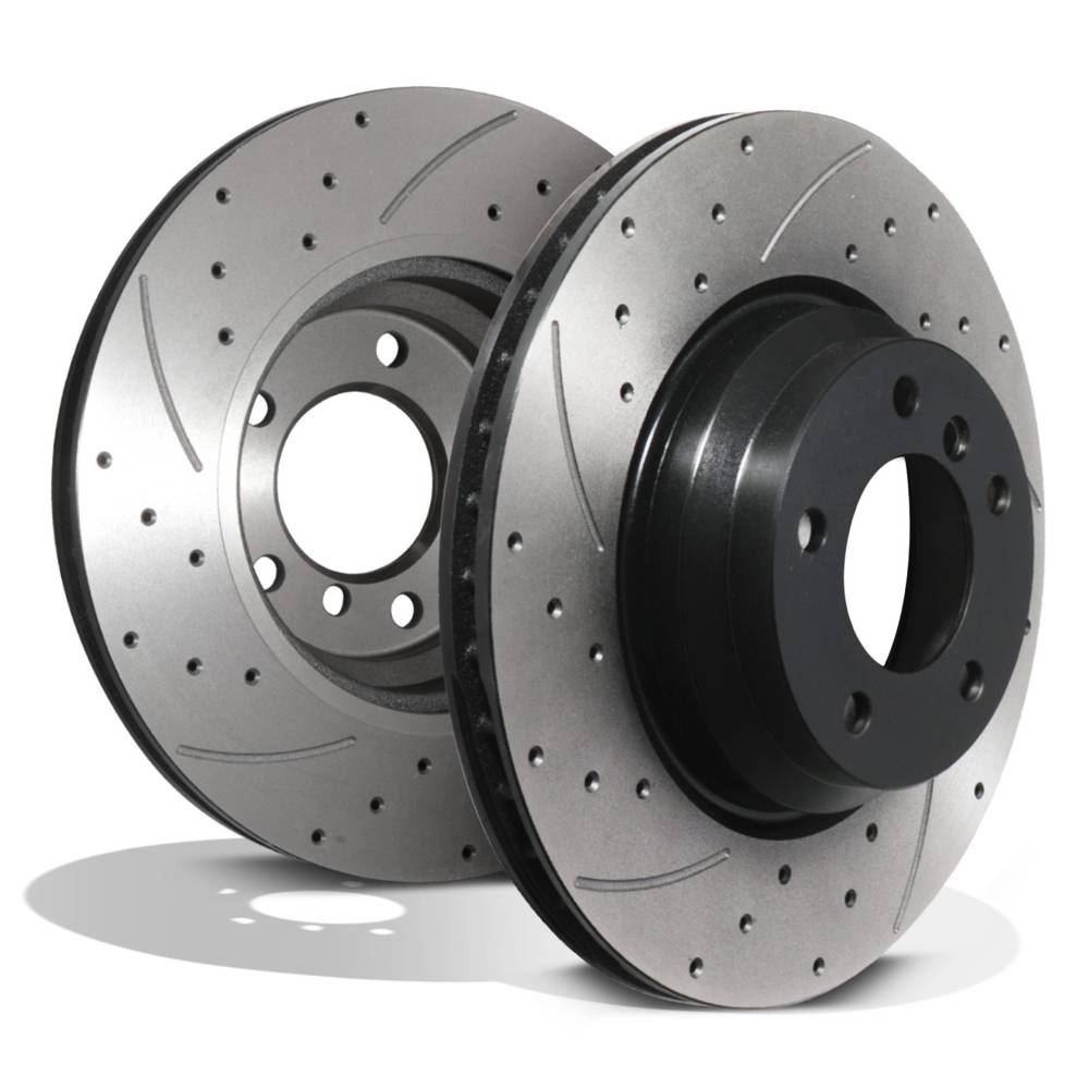 Front Drilled Grooved 330mm Brake Discs BMW 3 Series E90 E91 E92 E93 320 325 330 04-13-Gravity Performance
