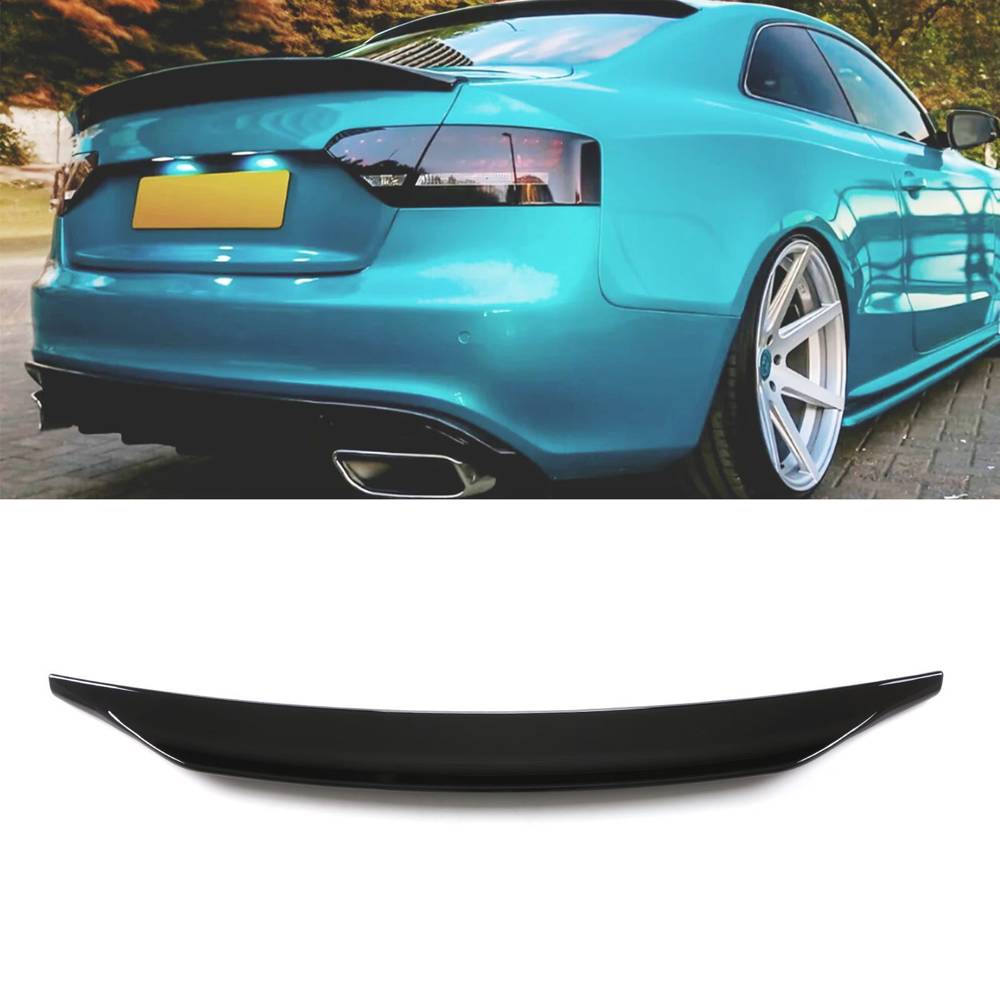 Caratere Style Rear Boot Spoiler Lip Gloss Black – Audi A5 8T 07-11