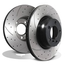 Front Drilled Grooved 330mm Brake Discs – BMW 3 Series F30 325D 328I 330D 11-19-Gravity Performance