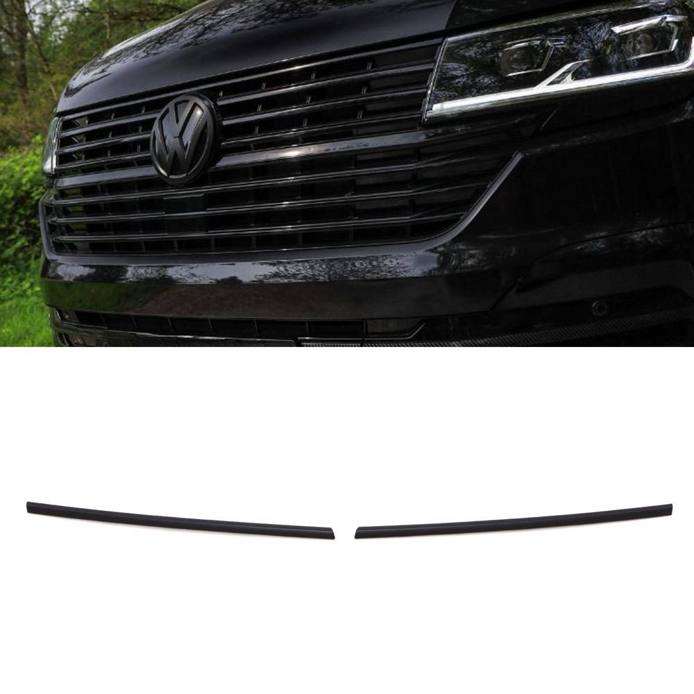 Matte Black 2pc Short Upper Grille Trims – VW Transporter T6.1 19-24