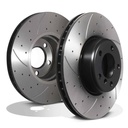 Front Drilled Grooved 345mm Brake Discs – BMW 1 Series M135i M140i F20 F21 11-19-Gravity Performance