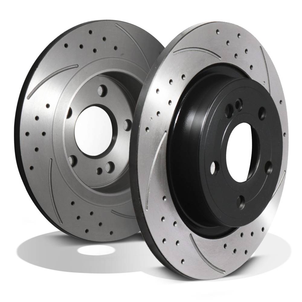 Rear Drilled Grooved Solid 295mm Brake Discs Mercedes Benz A Class A200 1.3 18+-Gravity Performance