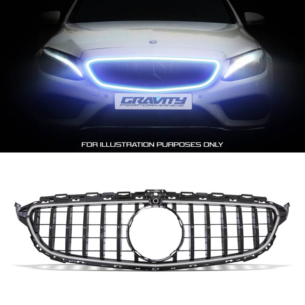 Gloss Black LED Grille – Mercedes C-Class W205 15-21-Gravity Performance