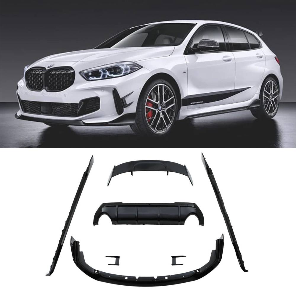 Aero Bodykit M Performance Style Gloss Black – BMW 1 Series F40 M135i 2019+-Gravity Performance