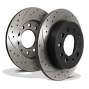 Rear Drilled Grooved Brake Discs 258mm – Hyundai Coupe MK2 GK 01-09-Gravity Performance