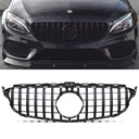 Panamericana GTR Style Gloss Black Grille With Camera Hole – Mercedes C Class W205 14-18-Gravity Performance