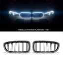 Gloss Black LED Front Grille – BMW 5 Series F10 10-17-Gravity Performance