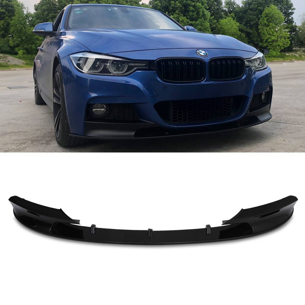 Front Splitter M Sport Style Lip Gloss Black – BMW 3 Series F30 12-18-Gravity Performance