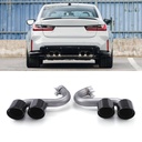 M3 Style Exhaust Tailpipes Gloss Black– BMW 3 Series G20 G21 2019+-Gravity Performance