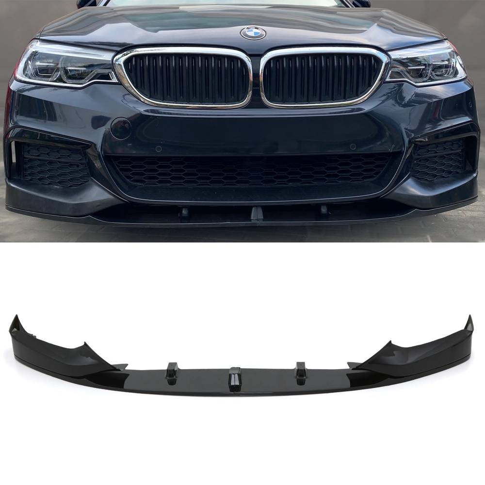Gloss Black M Performance Style Front Splitter – BMW 5 Series G30 G31 17-20-Gravity Performance