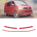 Red 5 Piece Upper & Lower Grille Trims – VW Transporter T6 16-19-Gravity Performance