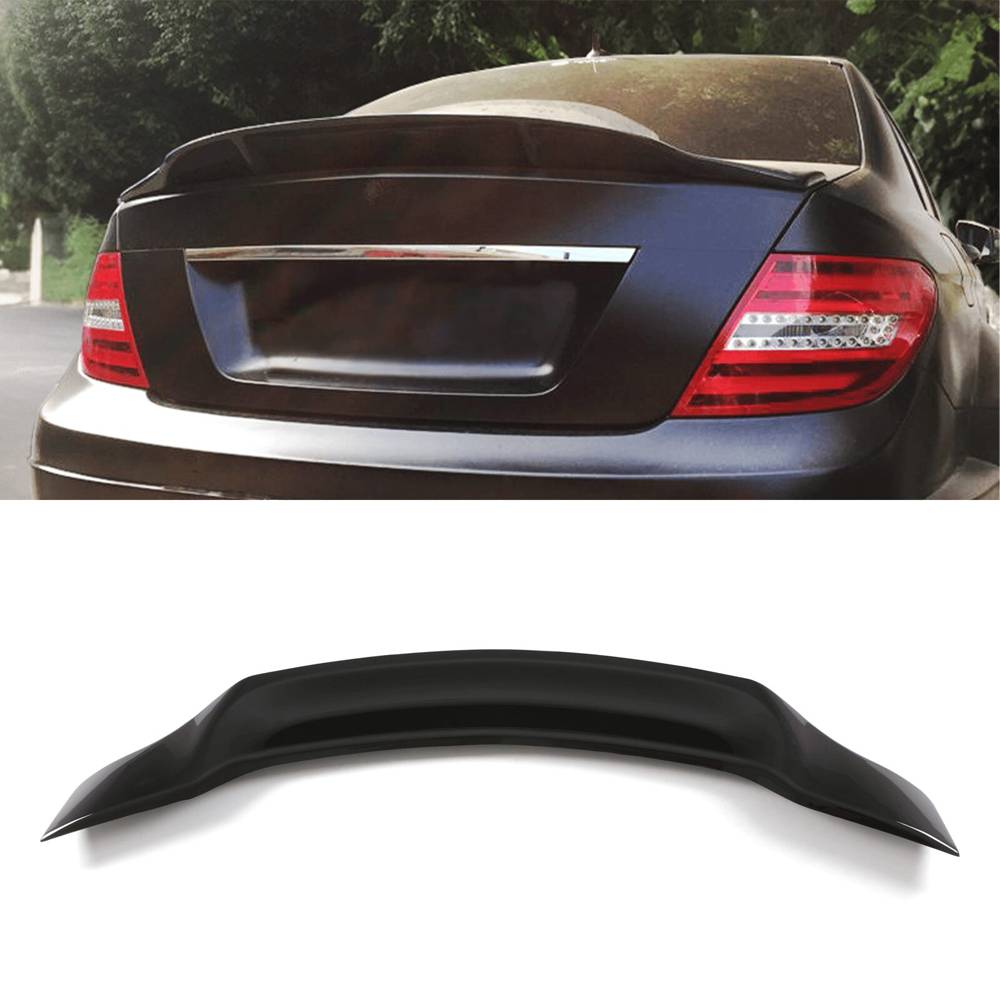 Gloss Black R Style Rear Spoiler – Mercedes Benz C Class Coupe W204 07-12-Gravity Performance