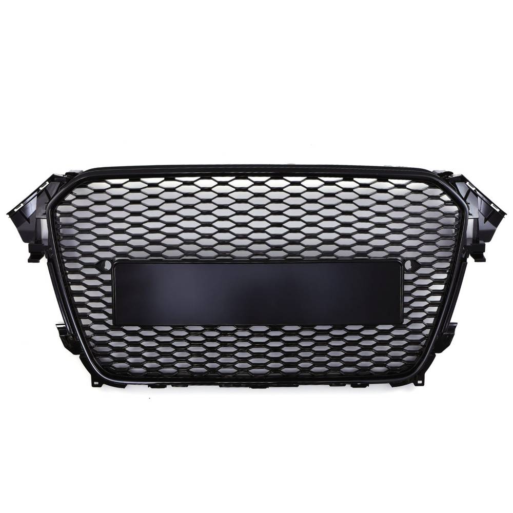 RS4 Style Front Honeycomb Badgeless Grille Black – Audi A4 B8.5 12-16