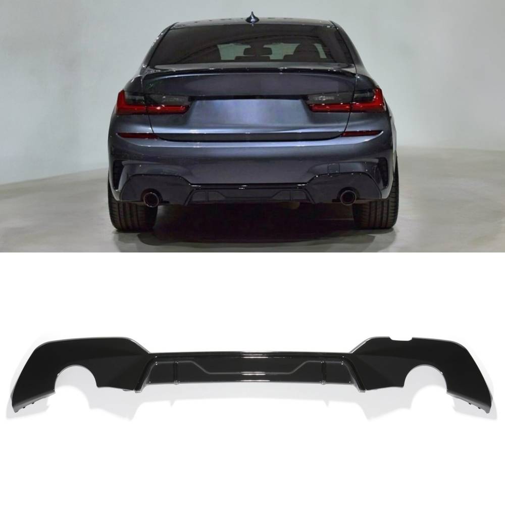 M Performance Style Dual Exit Rear Diffuser – BMW 3 Series G20 2018+-Gravity Performance