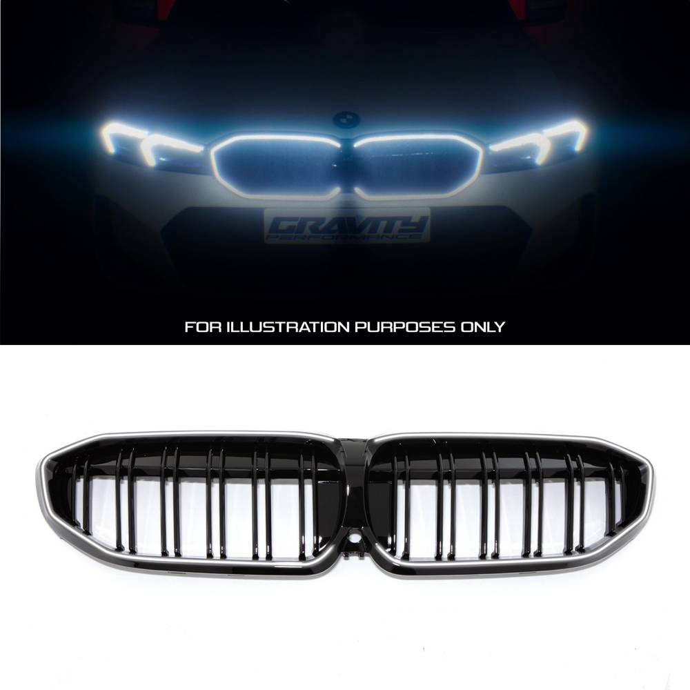 Gloss Black LED Front Grille – BMW 3 Series G20 2019-2022-Gravity Performance