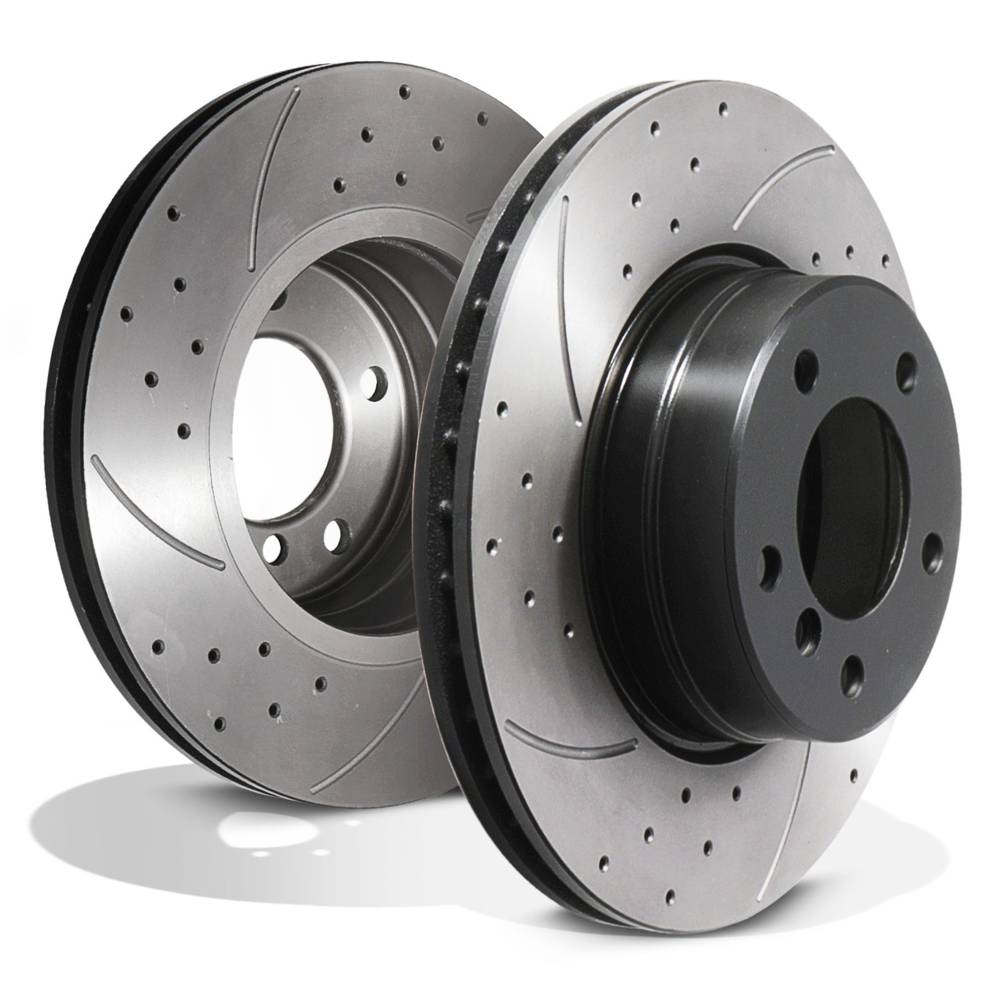 Front Drilled Grooved 310mm Brake Discs – BMW E60 520I 525I 525D Saloon 03-10-Gravity Performance