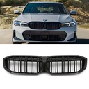 Gloss Black M Sport Style Kidney Grilles – BMW 3 Series G20 G21 LCI 2022+-Gravity Performance