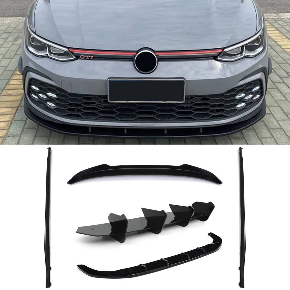 Aero Body Kit Gloss Black – VW Golf MK8 R-Line 2020+-Gravity Performance