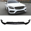 Front Bumper Splitter Lip Gloss Black – Mercedes Benz C Class W205 15-18
