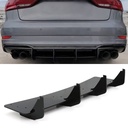 Rear Blade Diffuser Gloss Black – Audi S3 Sedan 8V 2017-2020-Gravity Performance