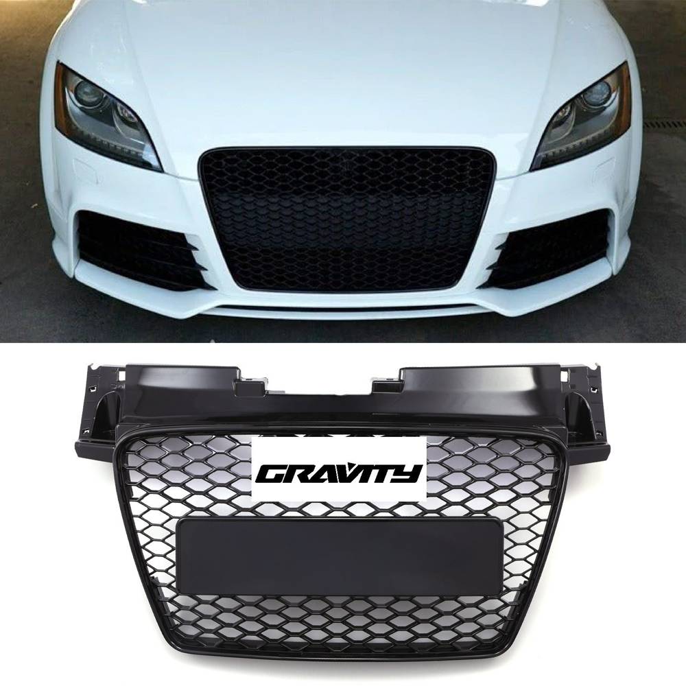 Front TTRS Style Grille Gloss Black – Audi TT MK2 8J 06-14-Gravity Performance