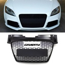 Front TTRS Style Grille Gloss Black – Audi TT MK2 8J 06-14-Gravity Performance