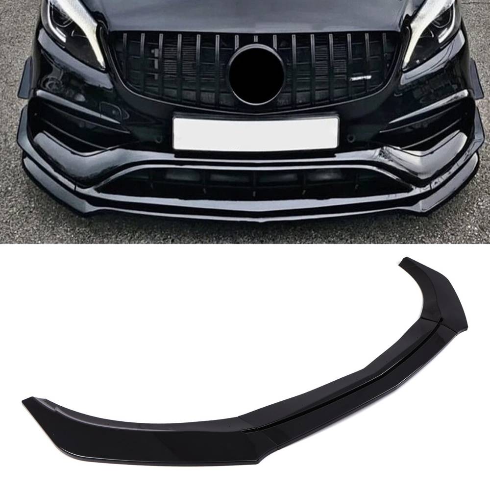 Front AMG Style Splitter Lip Gloss Black – Mercedes A Class W176 13-18-Gravity Performance