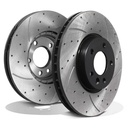 Front Drilled Grooved 340mm Brake Discs – Volkswagen VW Transporter T6 2.0 TSI TDI 15+-Gravity Performance