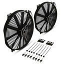 2x 16″ Universal Straight Blade Fans Kit-Gravity Performance