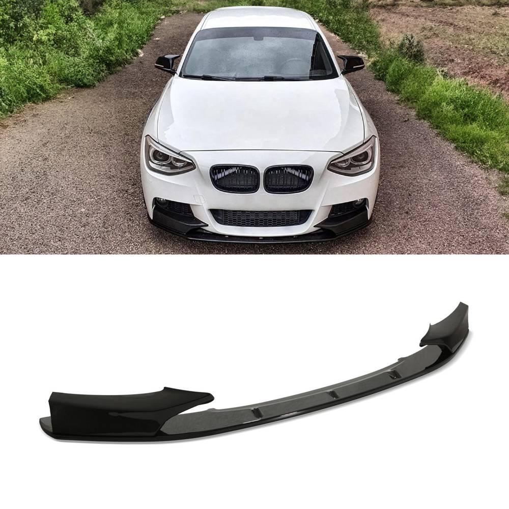 Gloss Black Front Bumper Splitter – BMW 1 Series F20 F21 12-15-Gravity Performance