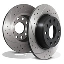 Rear Grooved Drilled 272mm Brake Discs – Audi A3 8P 8V S3 1.8 2.0 TDI TFSI 03+-Gravity Performance